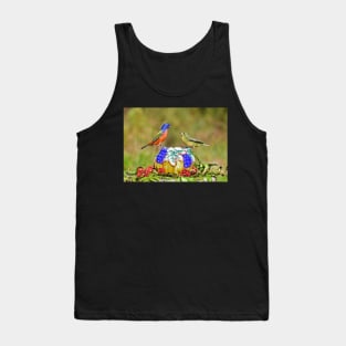 Painted Bunting Pair Birds Tank Top